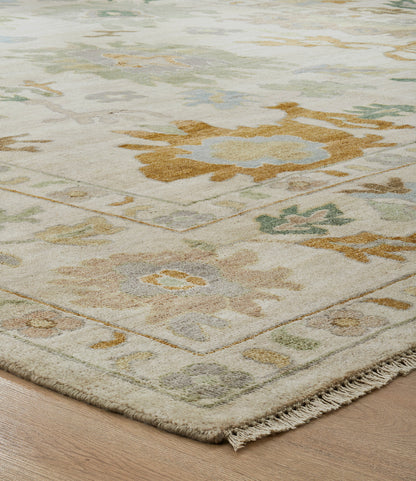 Transitional Hand Knotted Rug Wool & Silk - KAA9050