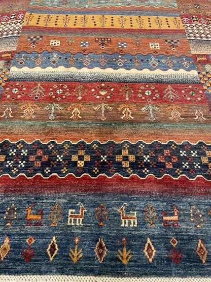 Tribal Nomad Vege Dye Wool Hand Knotted Rug 5'06''x8'00''  - AR82033