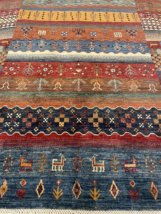 Tribal Nomad Vege Dye Wool Hand Knotted Rug 5'06''x8'00''  - AR82033