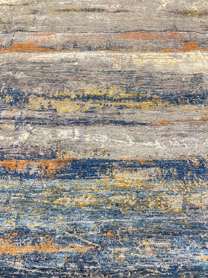 Indigo Collection W/Silk Handknotted Rug 6'06" X 10'01" -Art73960