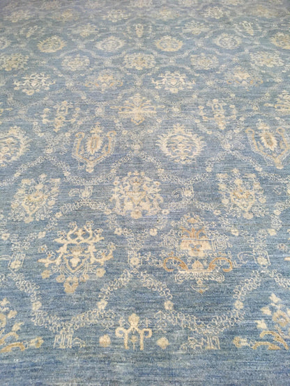 Indigo Collection Fabric Wash Handknotted Rug 7'10" X 9'11" -Art27556