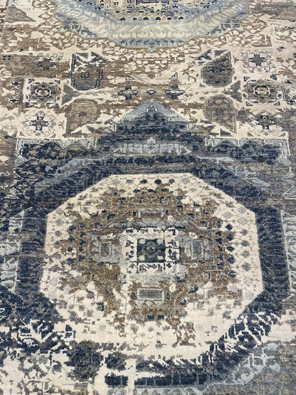 Farahan Mamluk Design Wool Hand Knotted Rug 2'06''x10'03''  - AR77589