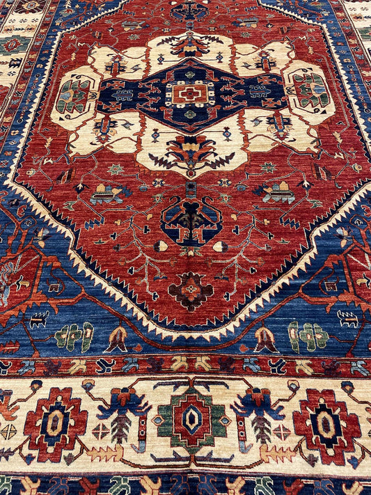 Tribal Nomad Vege Dye Wool Hand Knotted Rug 9'09''x13'05''  - AR83657
