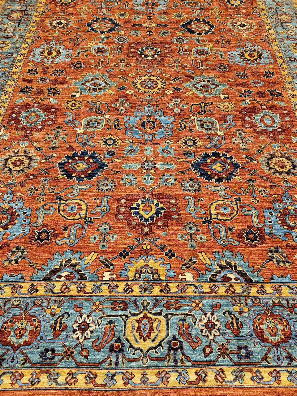 Red 9'0" x 12'0" Traditional Tribal Kazak Persian Hand knotted Wool Rug - Sku: ART74855