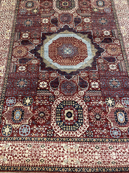 Farahan Mamluk Design Wool Hand Knotted Rug 5'00''x6'05''  - AR77020