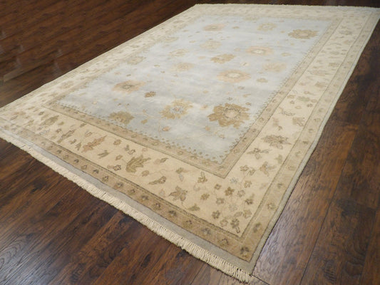 Turk Oushak Natural-dye 9'0"x12'0" Hand-knotted Rug -w306
