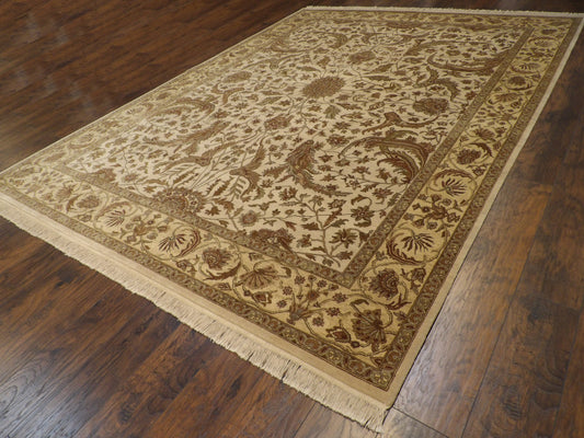 Fine Kashan Tie Dye 9'0"x12'0" Hand-knotted Rug -w301