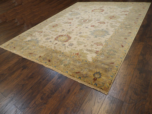 Fine Oushak Ziegler 9'0"x12'0" Hand-knotted Rug -w11226