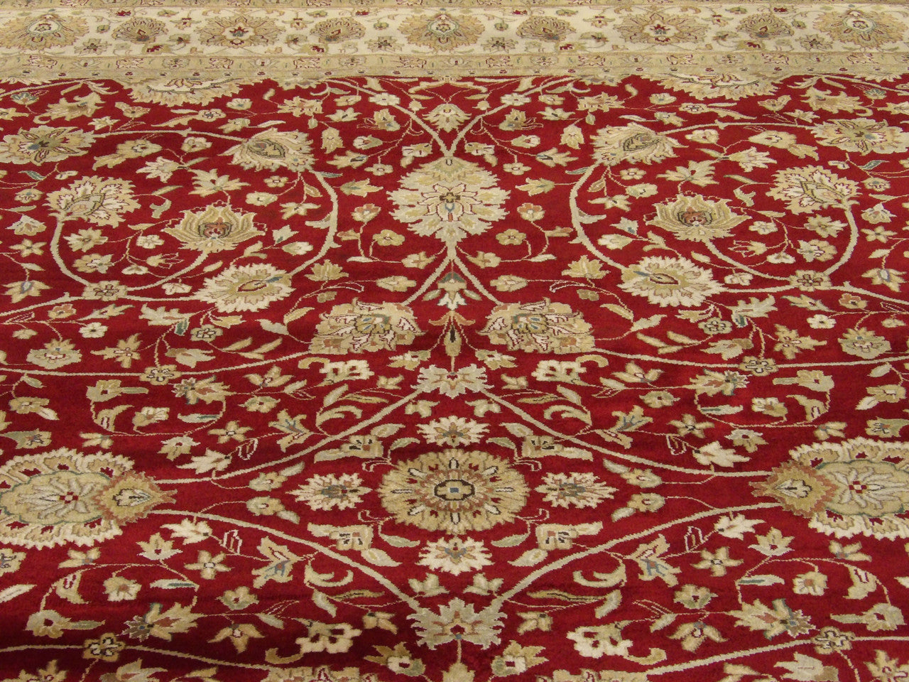 Back of Fine Persian Haji Jalili hand-knotted rug
