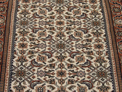 Back of Fine Persian Mir Herati hand-knotted rug