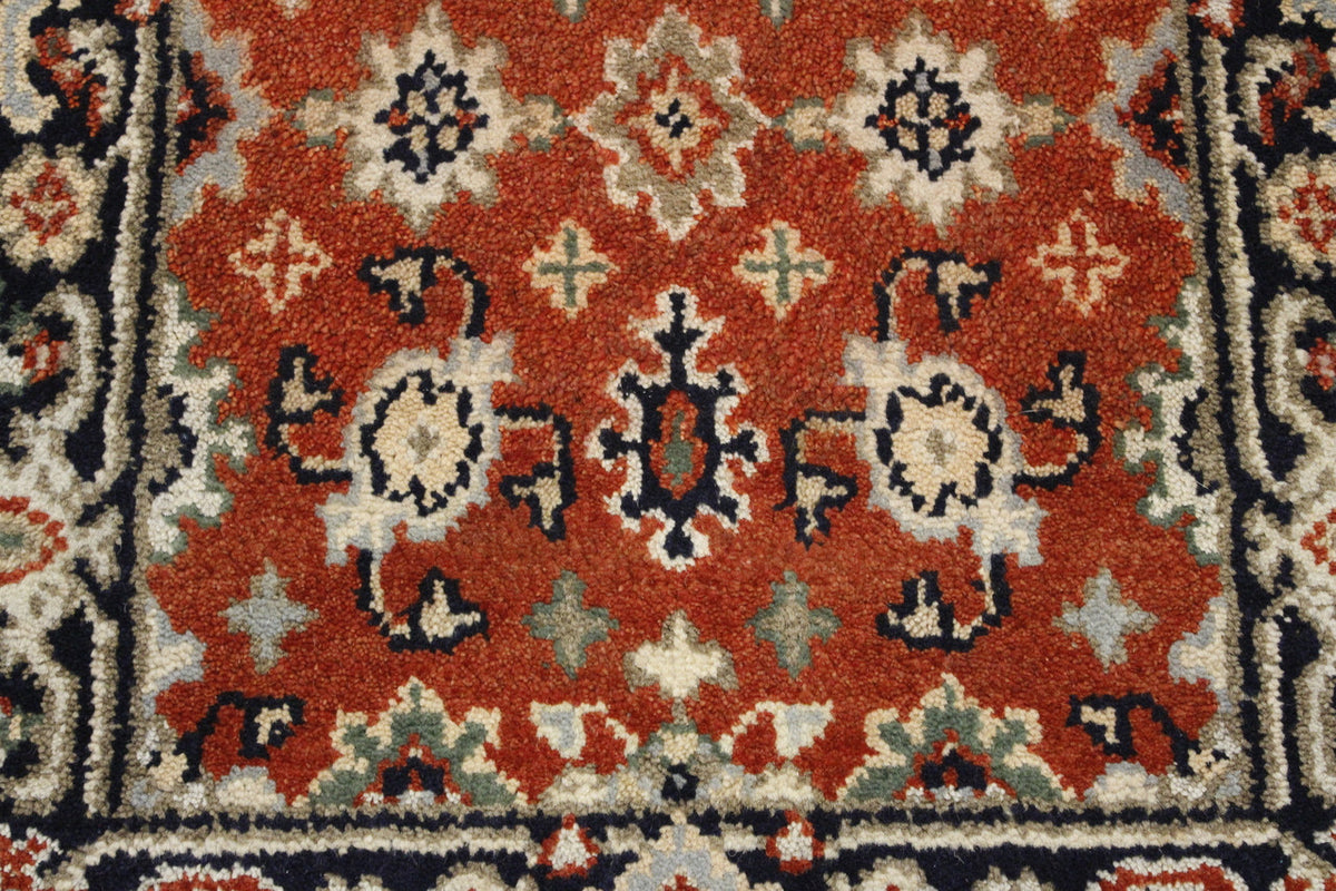 Close-up of wool pile, Blue rug