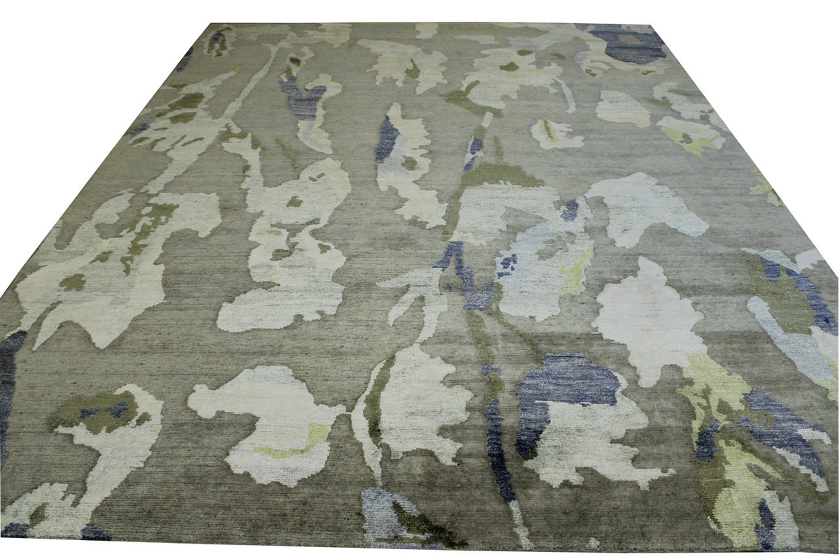 Modern Abstract Broken Design rug border detail