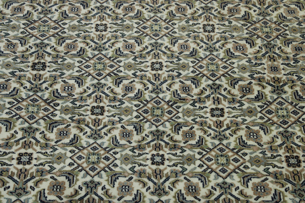 Beige & Rust Traditional Fine Bidjar rug in room setting