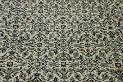 Beige & Rust Traditional Fine Bidjar rug in room setting