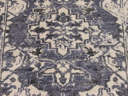 Back of Oushak hand-knotted rug