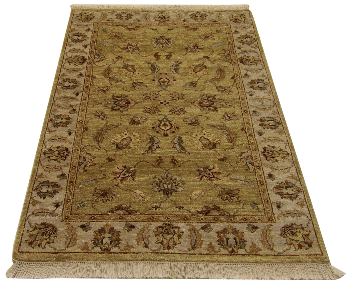 Traditional hand-knotted wool rug in Blue, 3'1" x 5'1", SKU w112