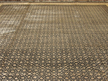 Back of Herati Mir hand-knotted rug