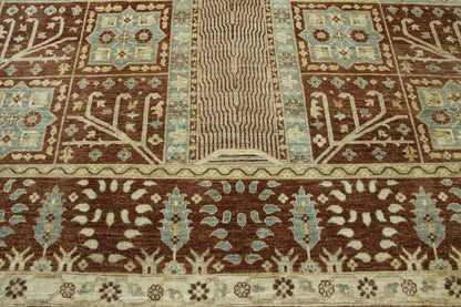 Tribal Vegetable Dye Mamluk rug corner detail