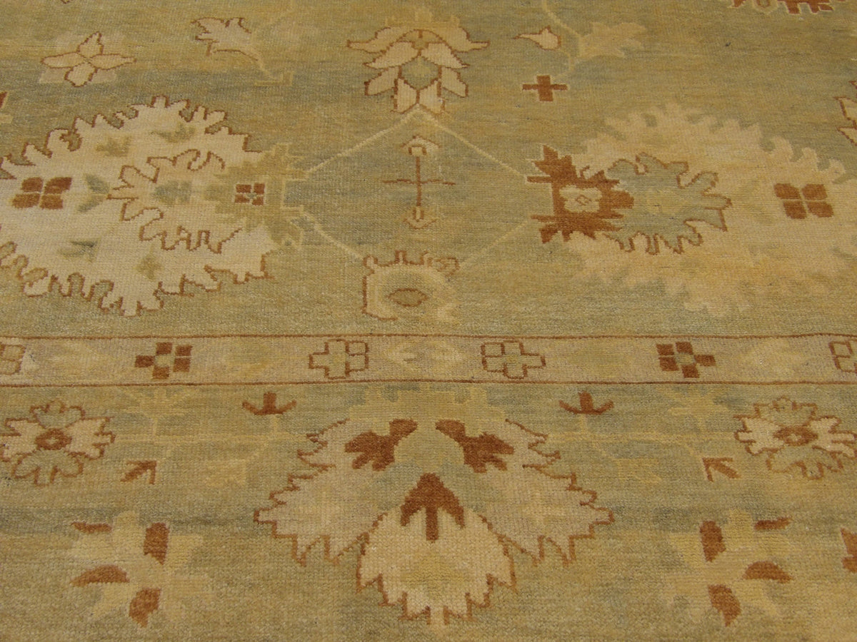 Oushak rug corner detail
