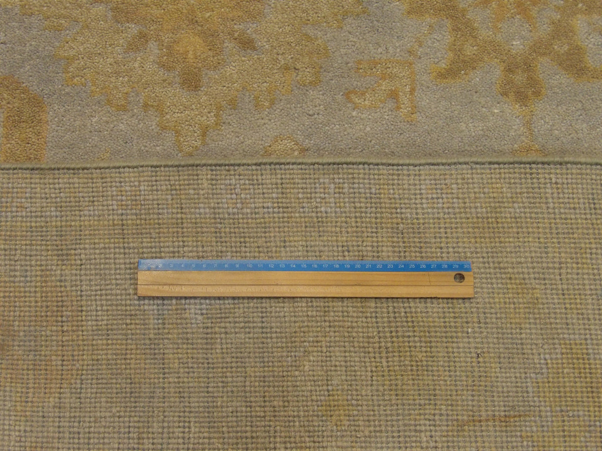 Blue & Beige Turk Oushak Wash rug in room setting
