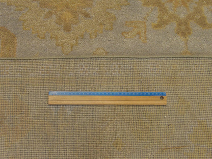 Blue & Beige Turk Oushak Wash rug in room setting