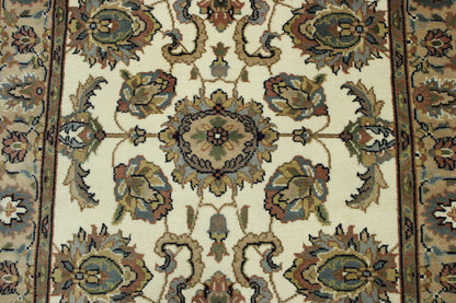 Traditional Indo Mahal rug corner detail