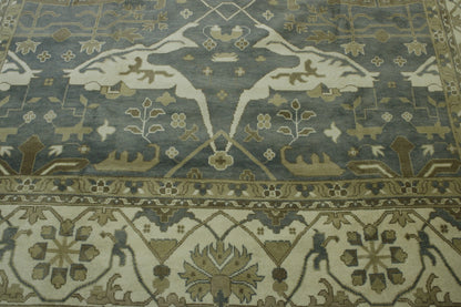 Oushak Ziegler rug border detail