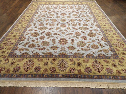 Fine Kashan Tie Dye rug corner detail