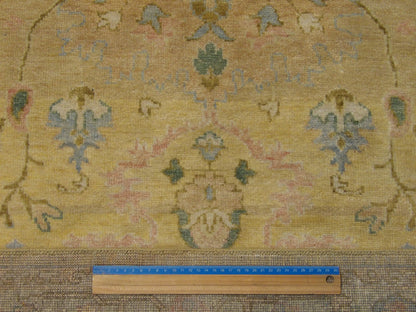 Gold & Gray Fine Kashan rug in room setting