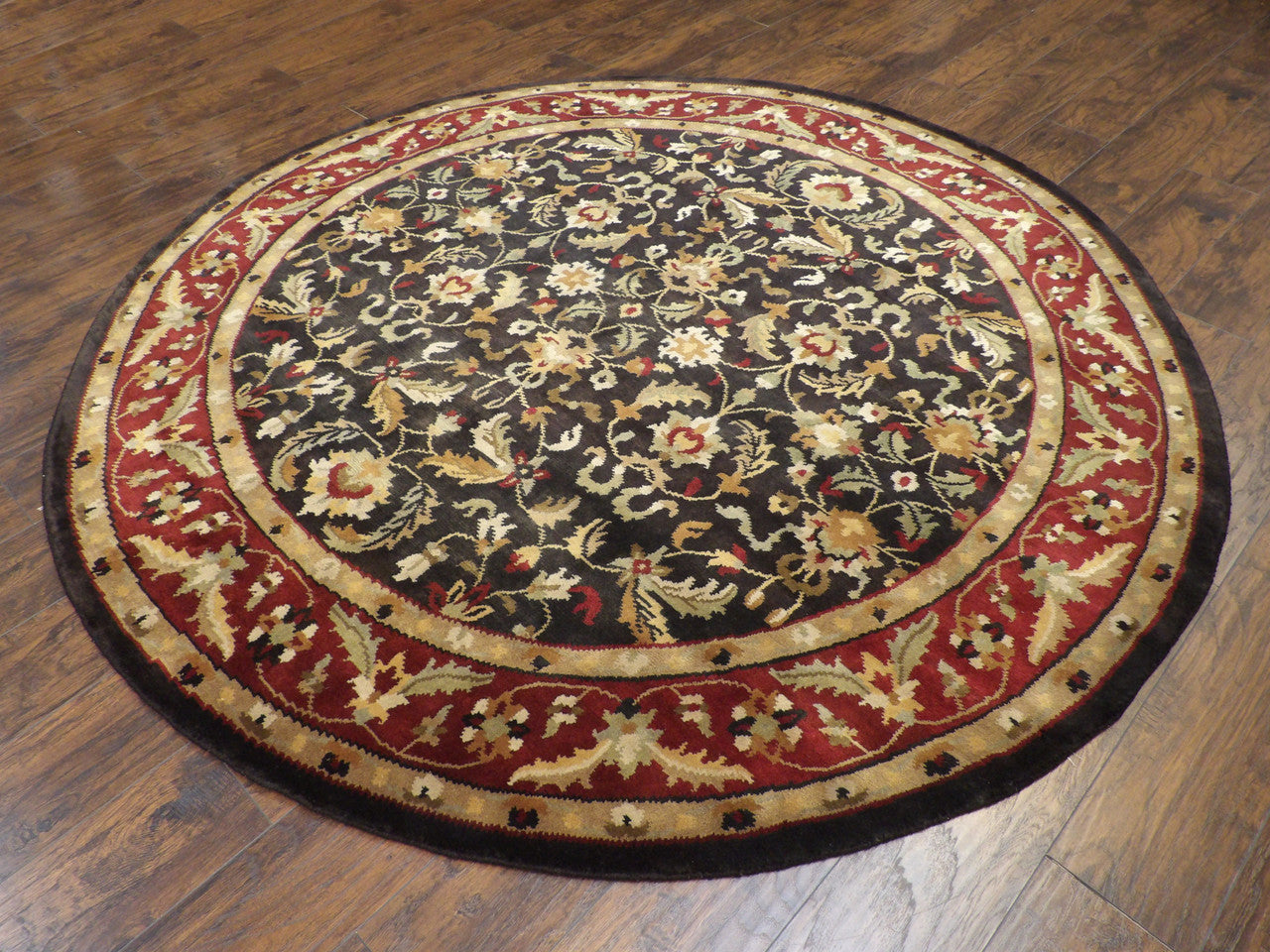 Ziegler pattern detail, black rug