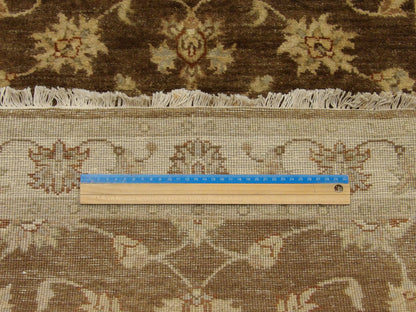 Kashan Oushak / Peshawar hand-knotted wool runner in Brown, 2'9" x 15'10", SKU W1160