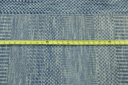 Close-up of wool pile, Blue & Teal rug