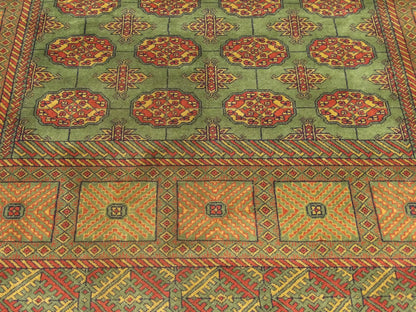 Tribal Bokhara Elephant Print rug border detail