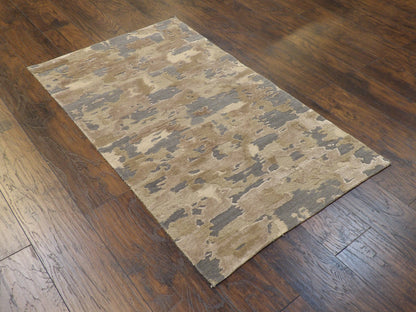 Full view of modern Tibetan abstract rug