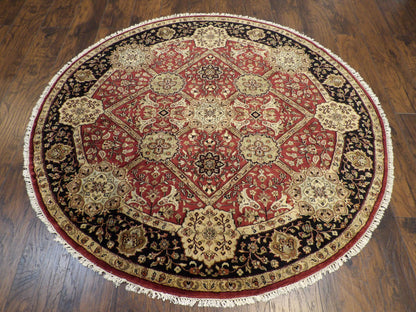 Close-up of wool pile, Black & Red rug