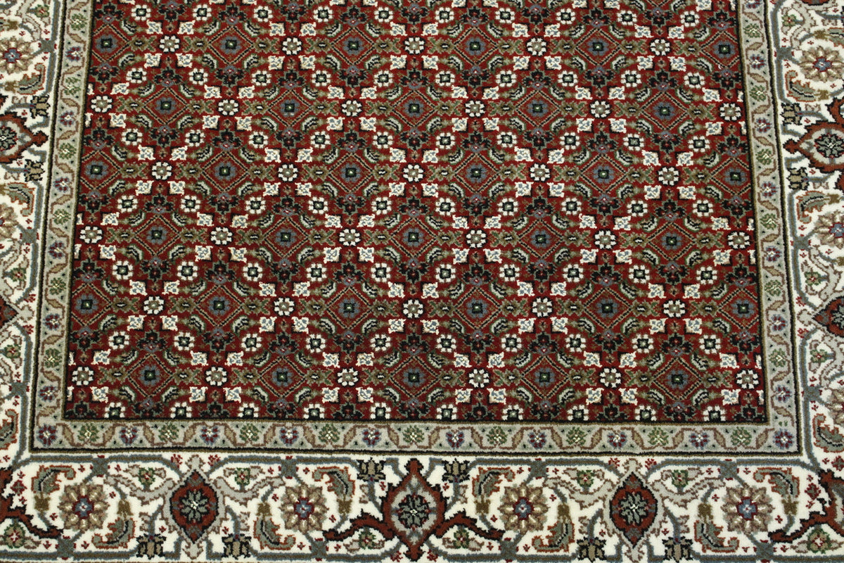 Back of Traditional Fine Mir hand-knotted rug