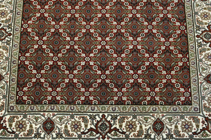 Back of Traditional Fine Mir hand-knotted rug