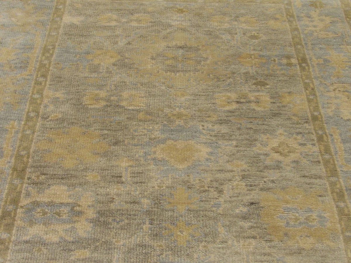 Back of Turk Oushak Wash hand-knotted rug