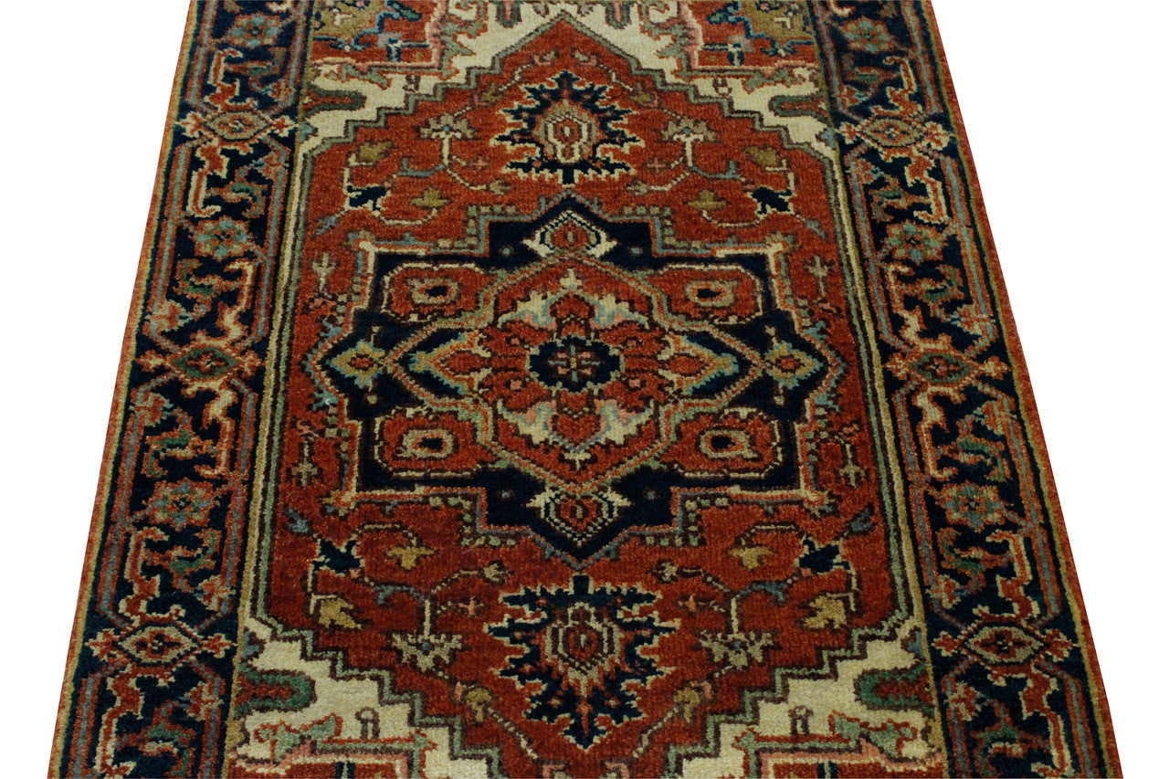 Back of Tribal Antiquty Sherapi hand-knotted rug