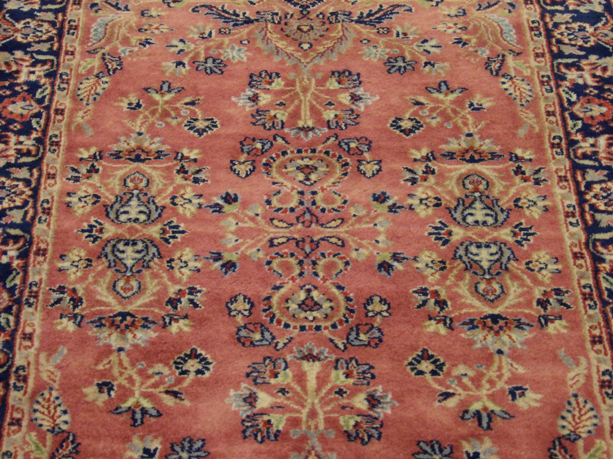 Back of Fine Persian Farahan hand-knotted rug