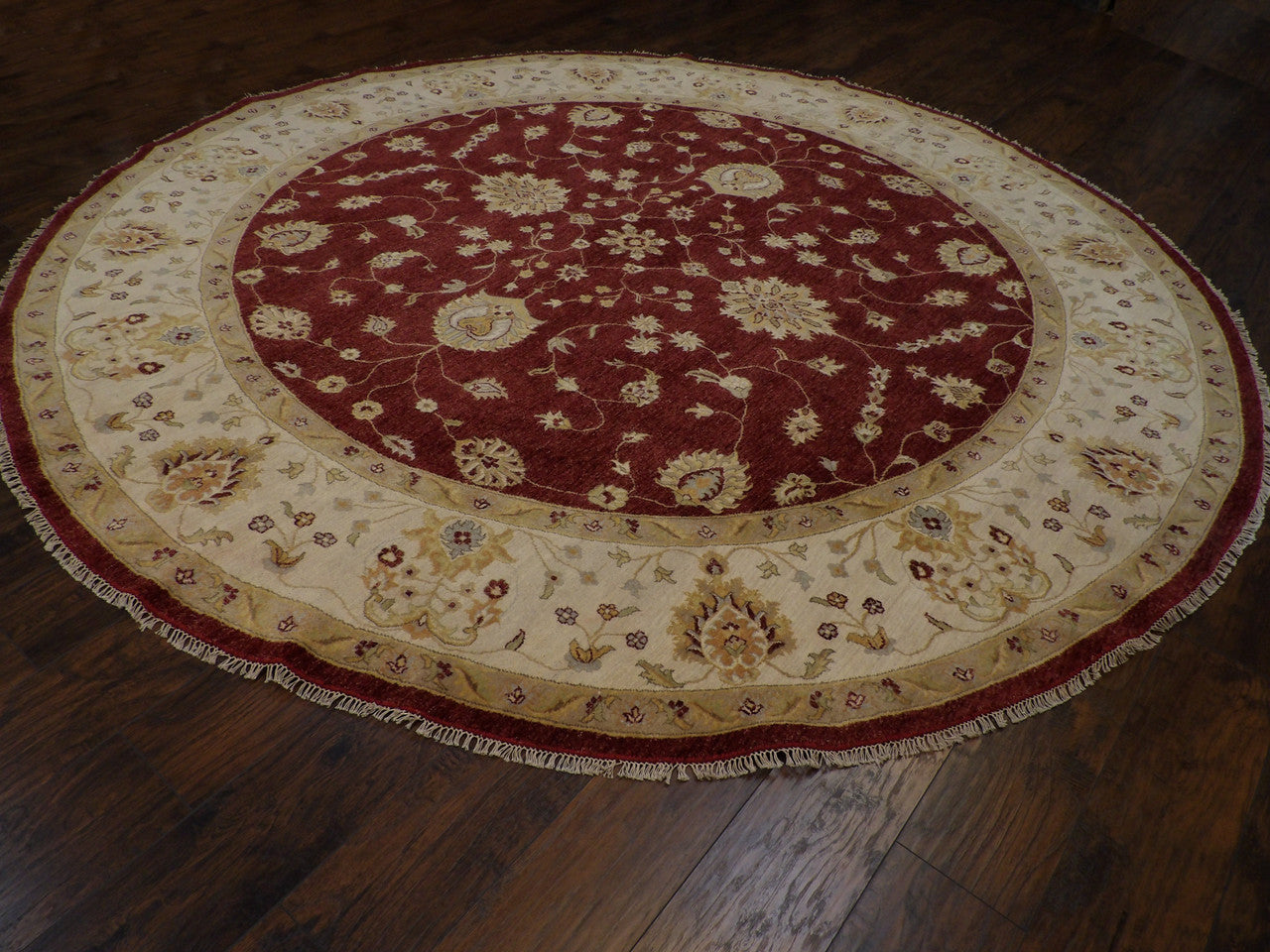 Ziegler Oushak / Peshawar hand-knotted wool rug in Beige, 10'0" x 10'0", SKU w11422