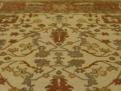 Back of Turk Oushak Natural Dye hand-knotted rug