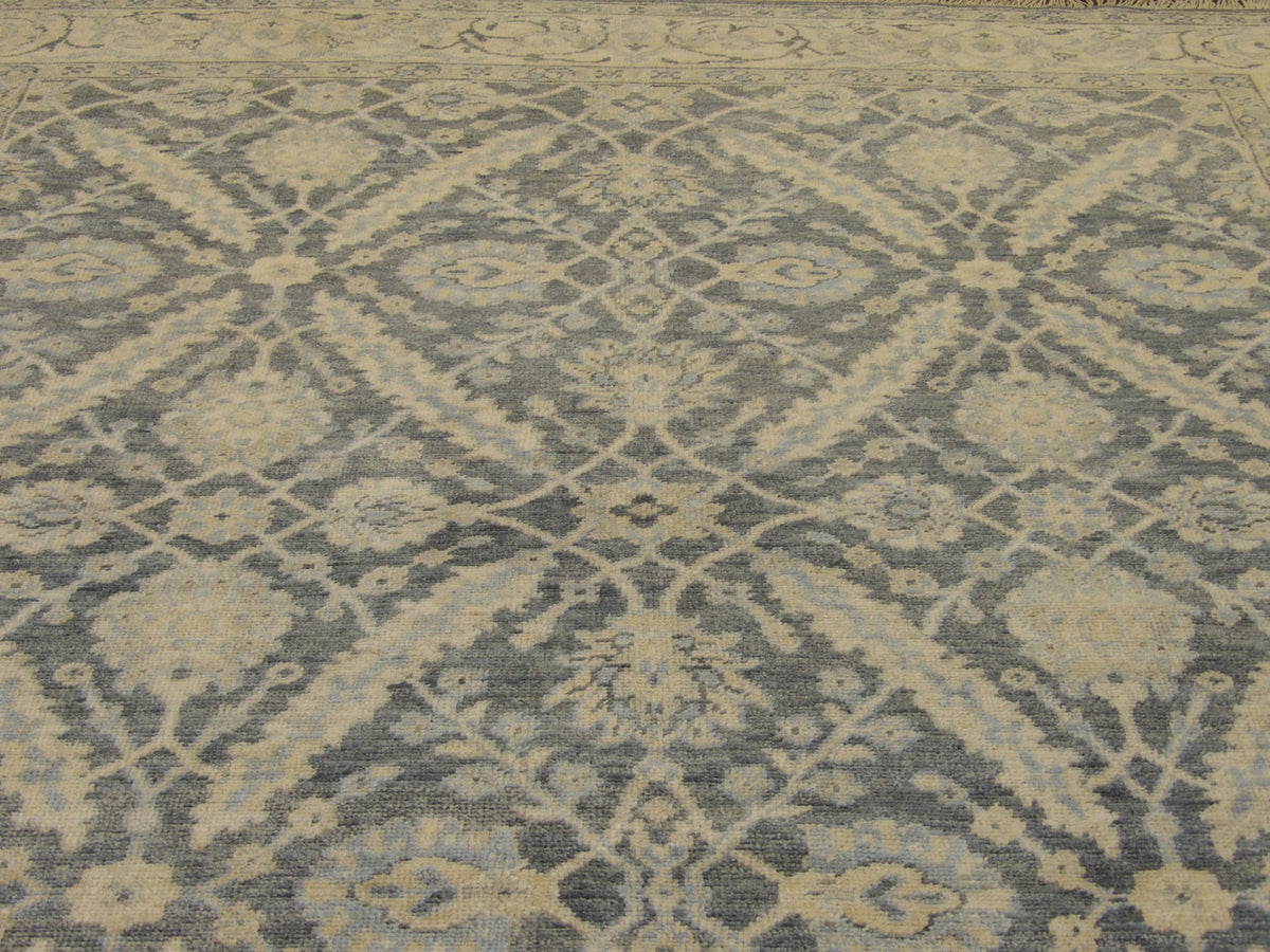 Back of Turk Oushak Natural Dye hand-knotted rug