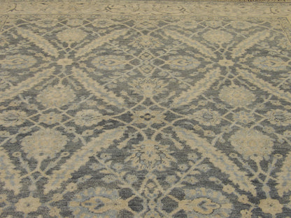Back of Turk Oushak Natural Dye hand-knotted rug