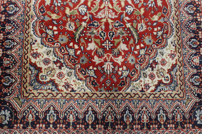 Traditional Tabriz Design rug corner detail