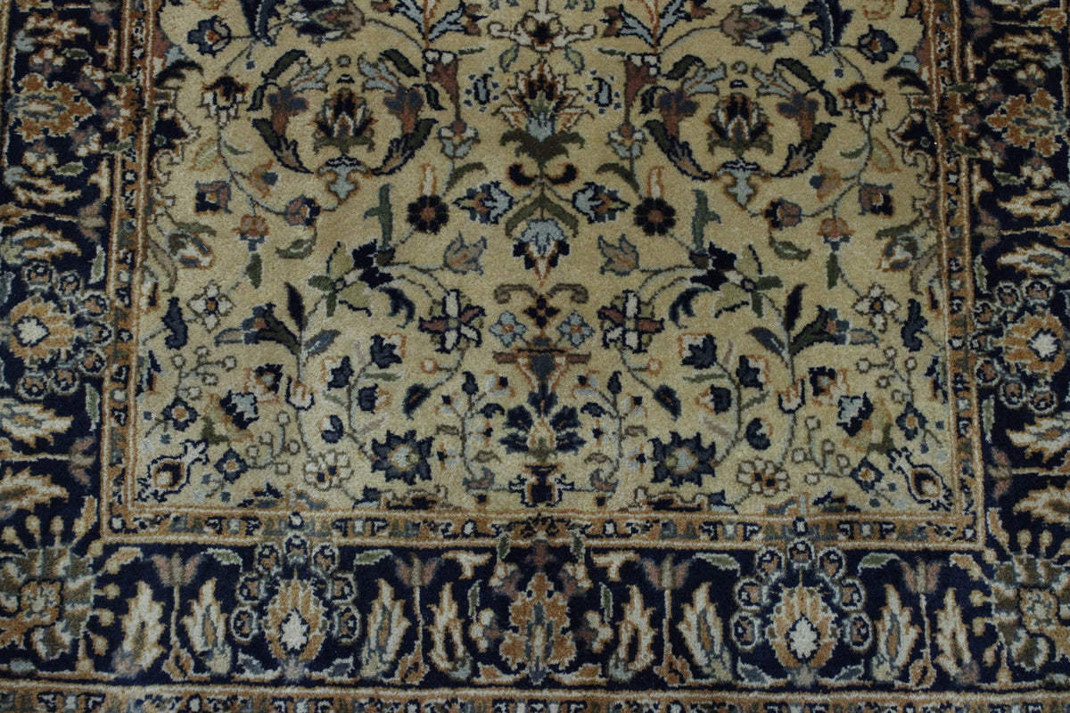 Back of Traditional Fine Indo Farahan hand-knotted rug