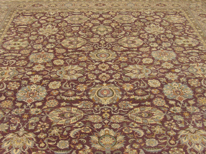 Back of Fine Pak Persian Kashan hand-knotted rug
