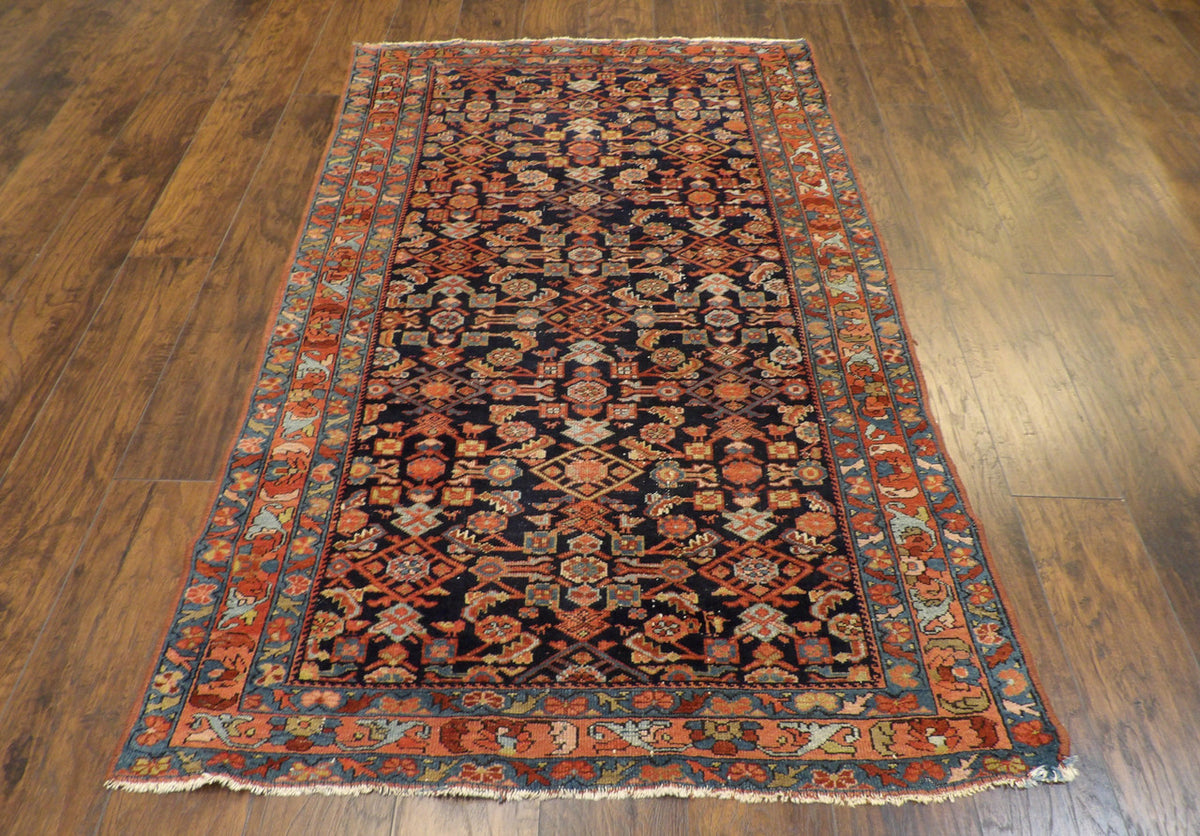Antique Mir rug corner detail