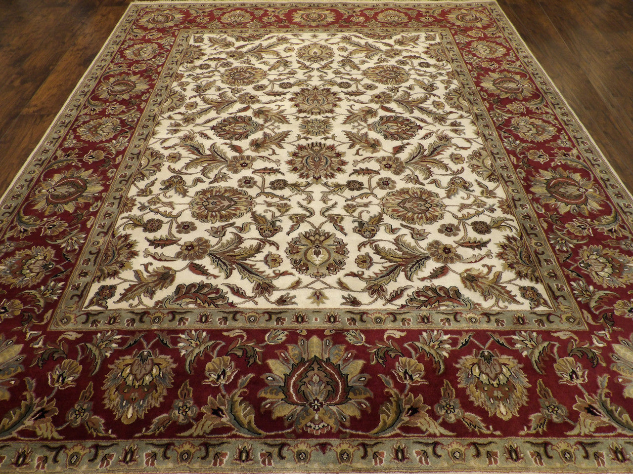 Jaipur Kashan rug corner detail