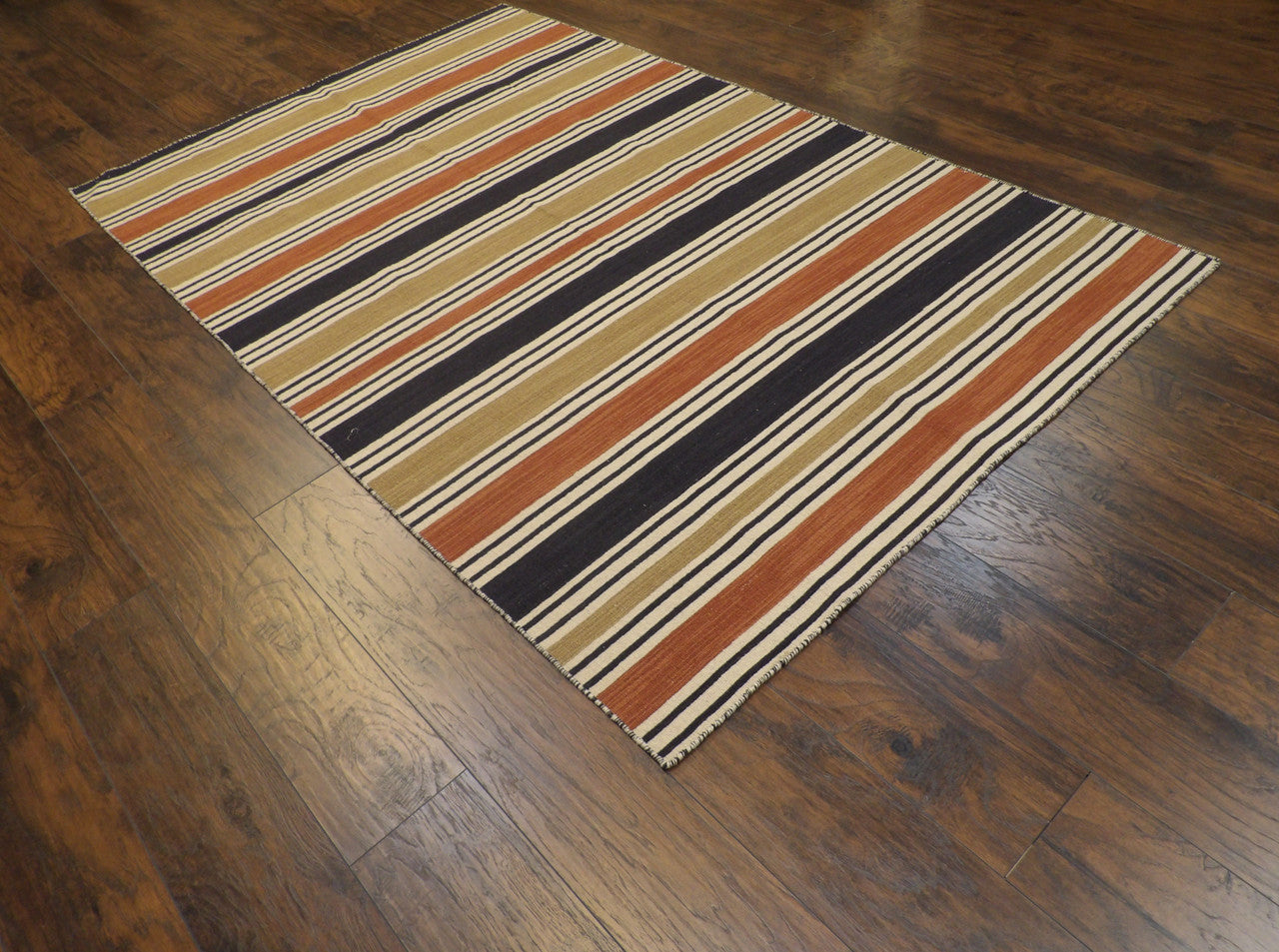 Coastal pattern detail, black rug